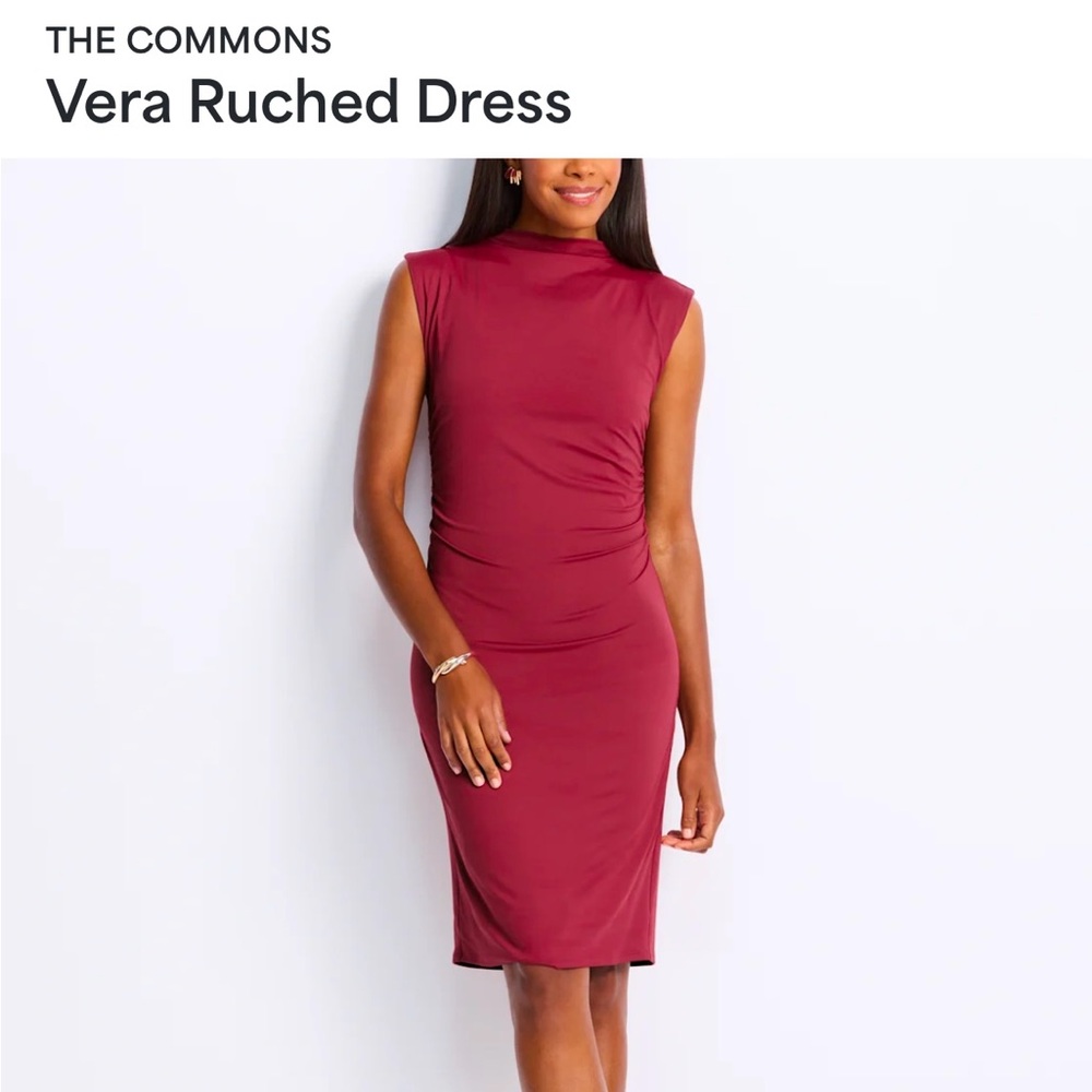 THE COMMONS Vera Ruched Dress - size small
